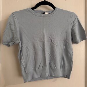 H&M Light Blue Short Sleeve Top